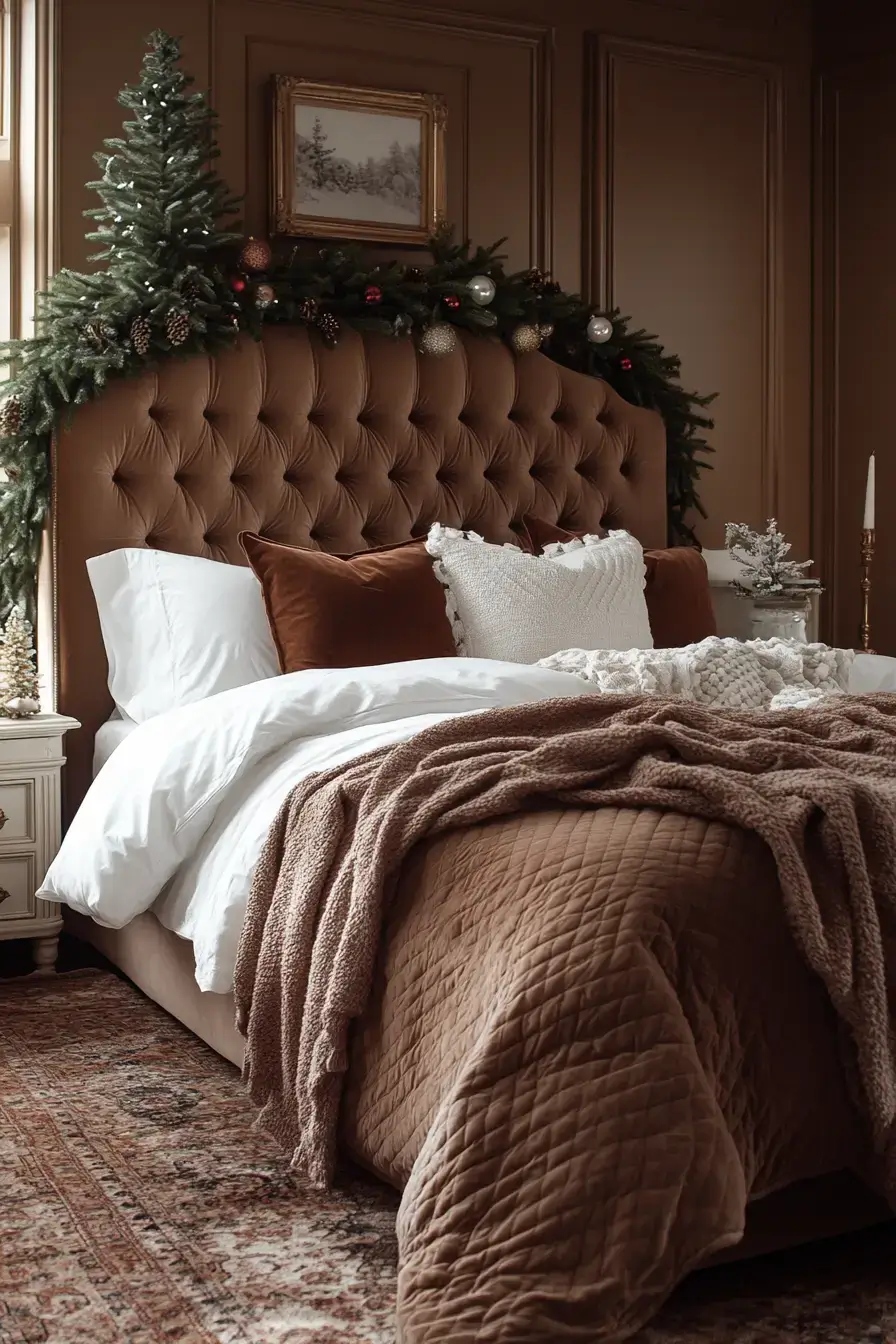 31 Christmas Bedroom Ideas That Feel Warm Without the Glitter Overload 25 christmas bedroom