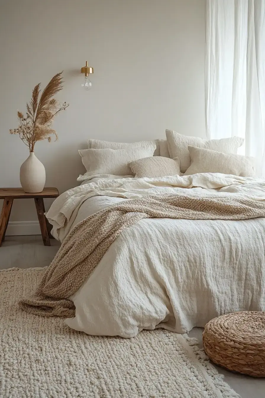 29 Minimalist Boho Bedroom Ideas That Balance Bare and Cozy 26 minimalist boho bedrooms