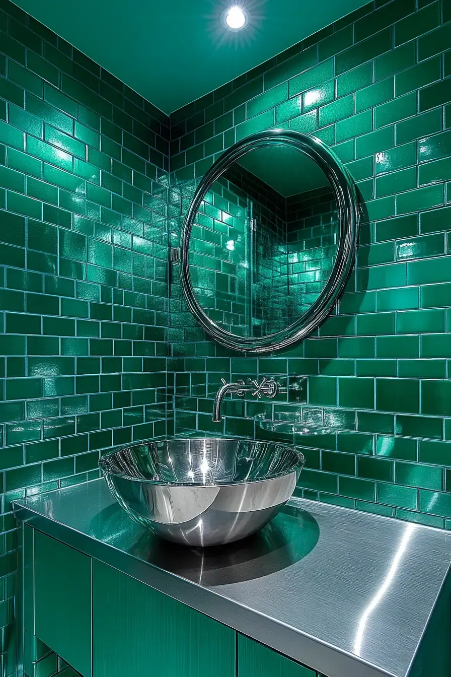 29 Emerald Green Bathroom Ideas That Make a Case for Deep Color 26 emerald green bathroom