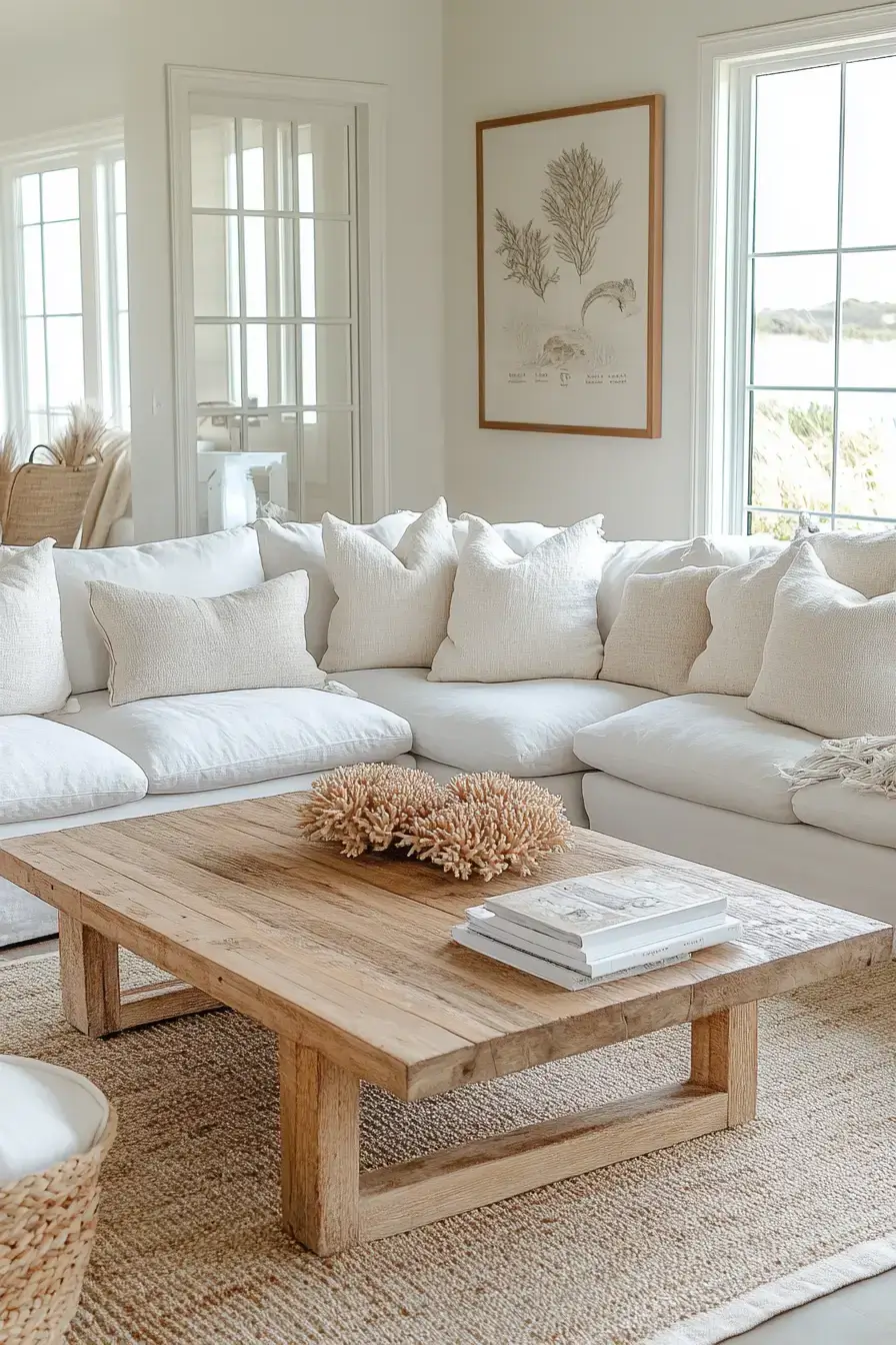29 Coastal Casual Living Room Ideas Made for Easy Afternoons 26 coastal casual living room