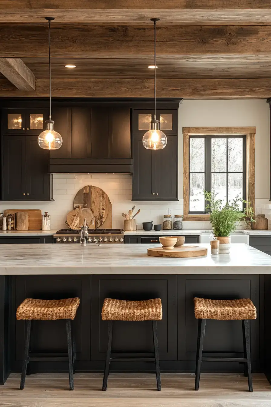29 Dark Rustic Kitchen Ideas With Real Cabin Depth 26 dark rustic kitchen