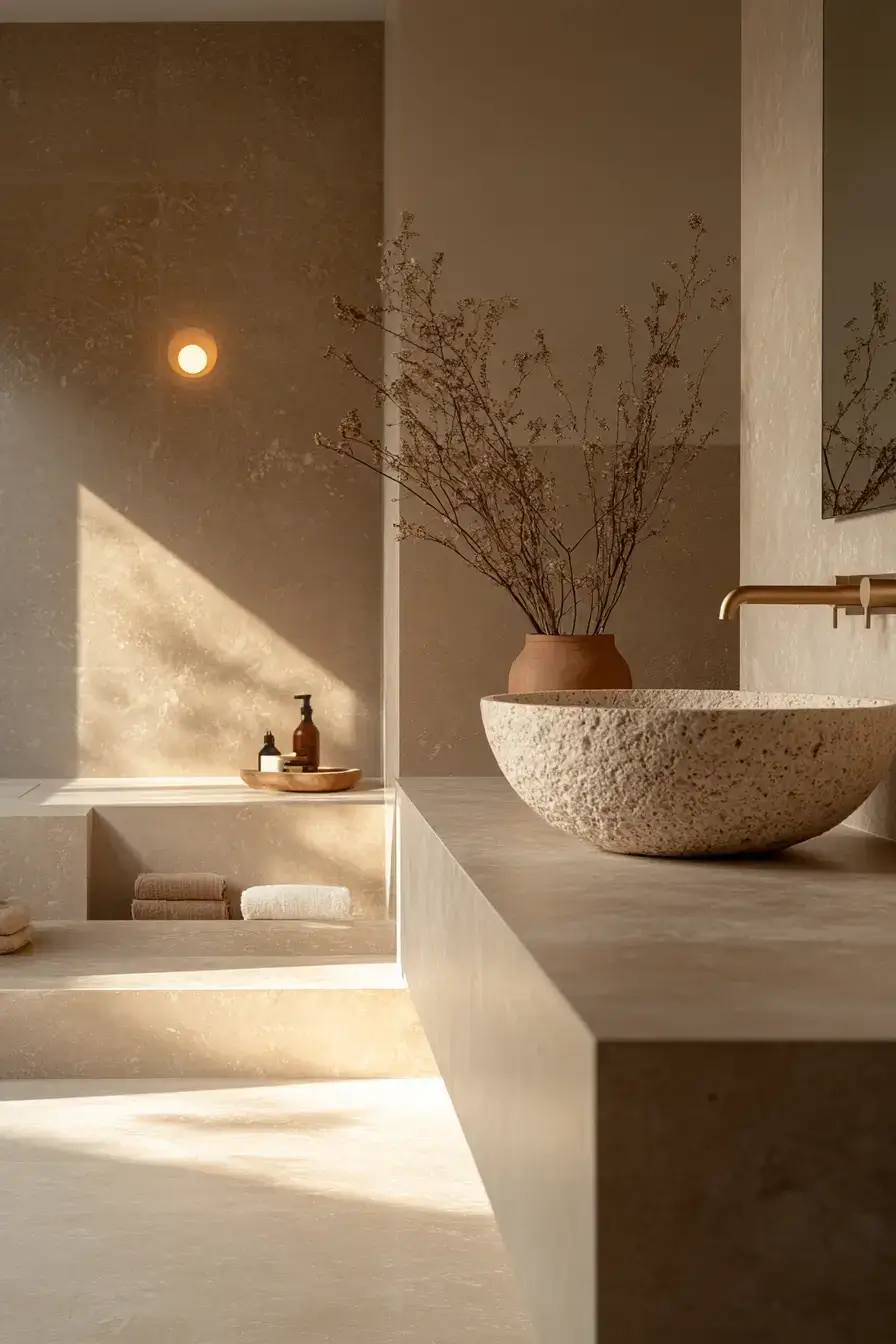 27 Beige Bathroom Looks That Stay Calm Even on Busy Mornings 26 beige bathroom ideas