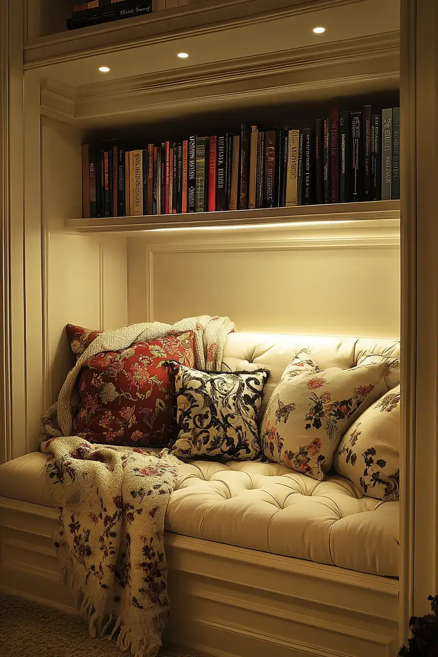 25 Cozy Home Library Corners That Make You Want to Stay Up Reading 26 cozy home library