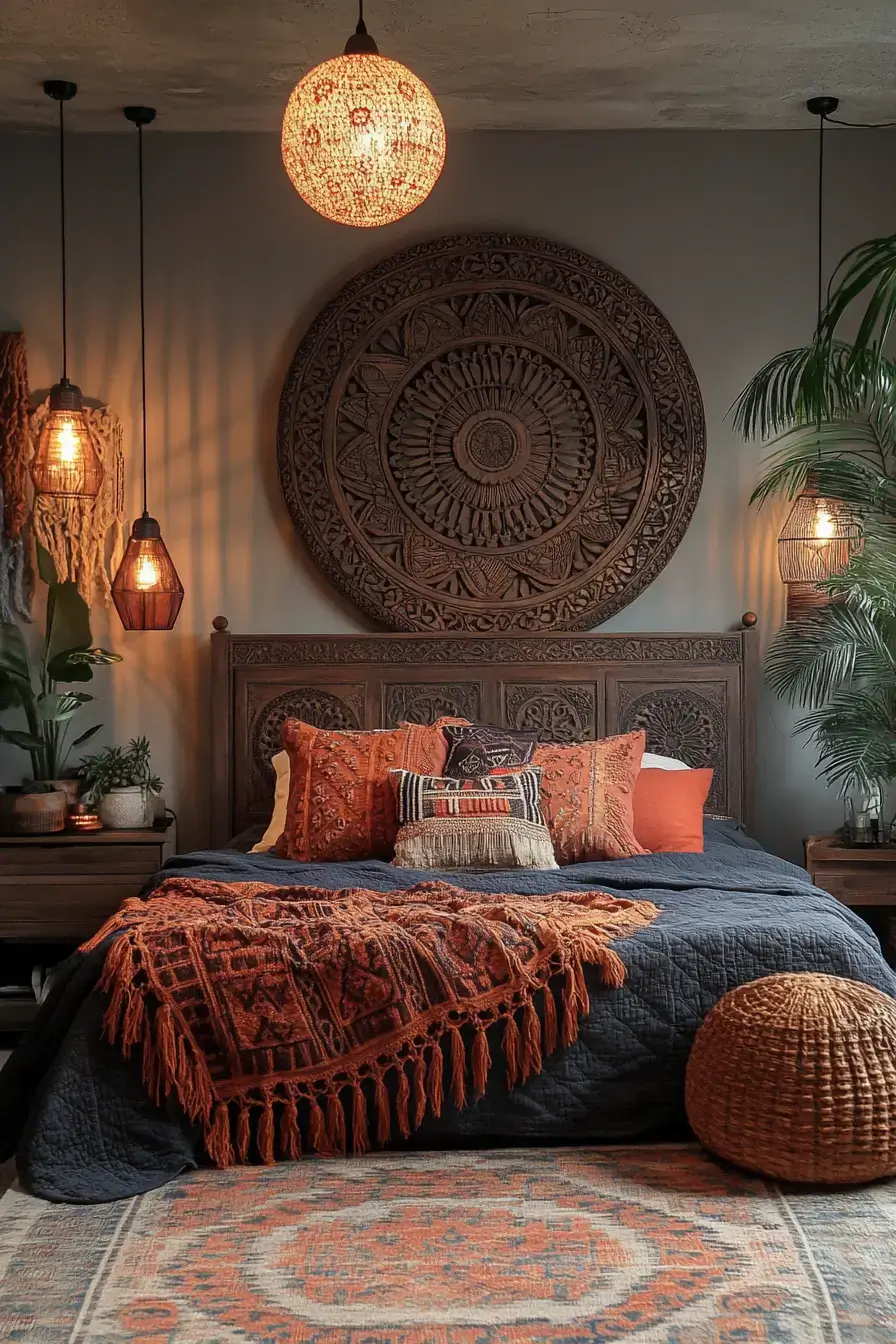 29 Afro Boho Bedroom Ideas That Turn Sleep Spaces Into Sanctuaries 26 afro boho bedroom