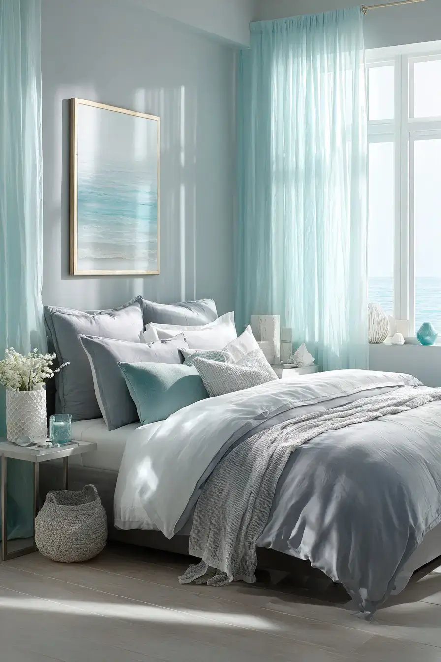29 Modern Coastal Bedroom Ideas That Sleep Light and Bright 26 modern coastal bedroom