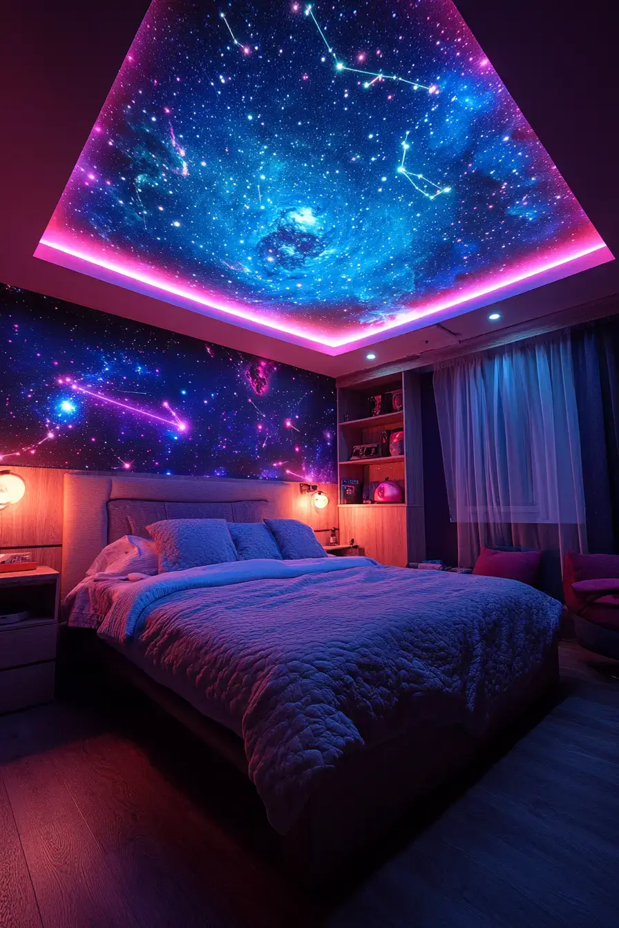 29 Space Themed Bedroom Ideas That Feel Like a Quiet Orbit 27 space themed bedroom