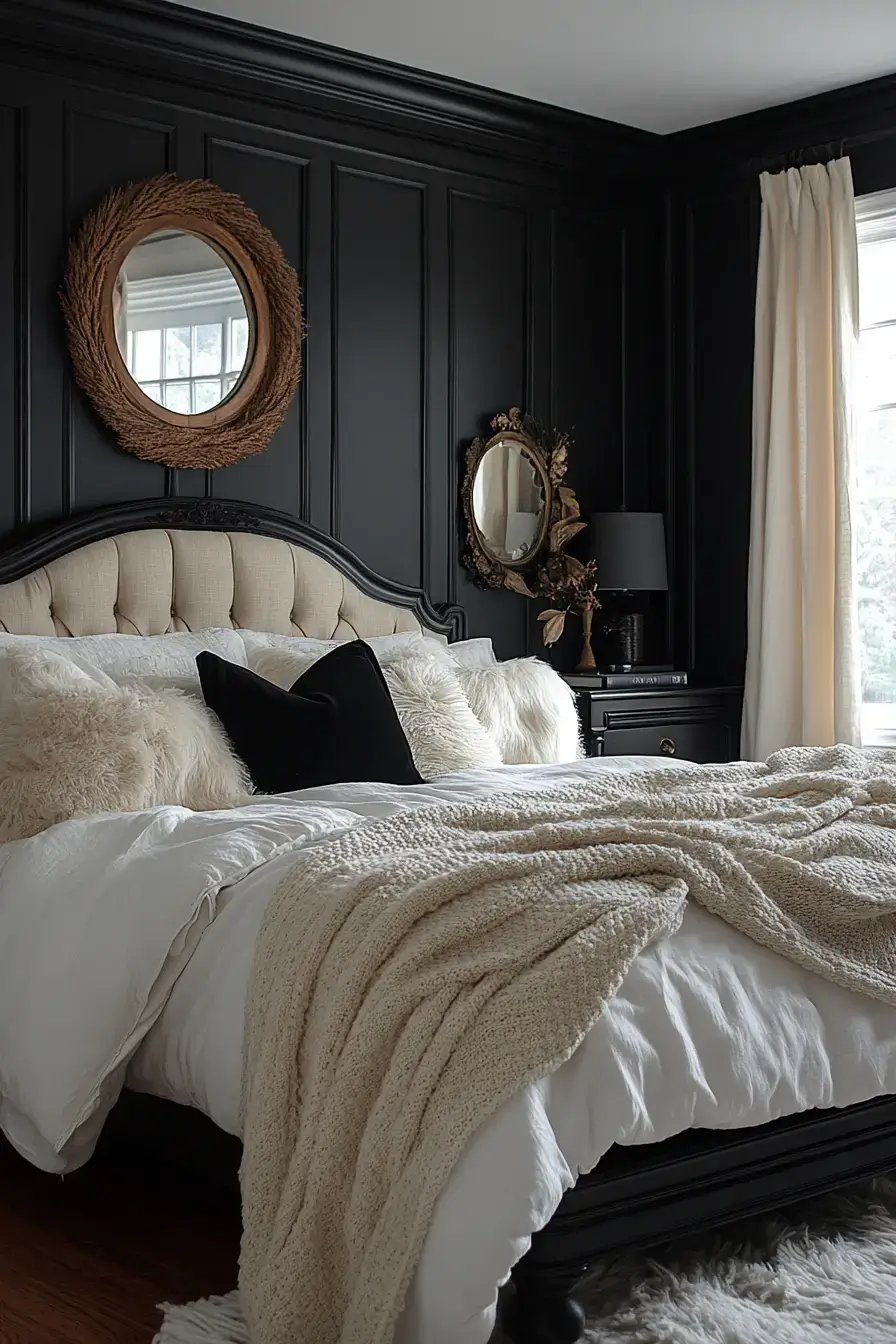 29 Black Themed Bedroom Ideas That Read Cozy, Not Cold 27 black themed bedroom
