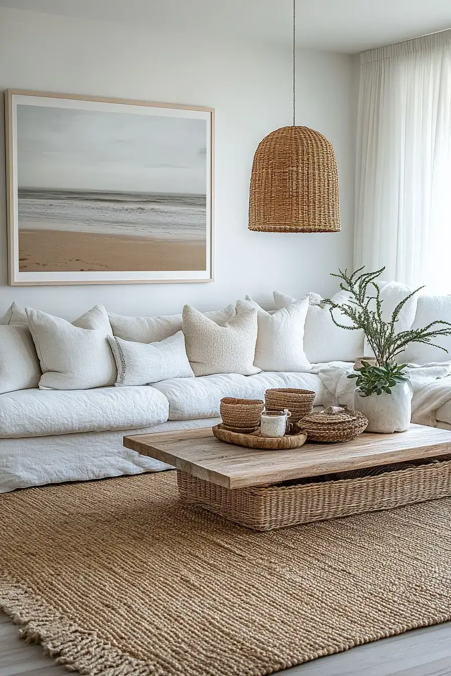 29 Coastal Casual Living Room Ideas Made for Easy Afternoons 27 coastal casual living room