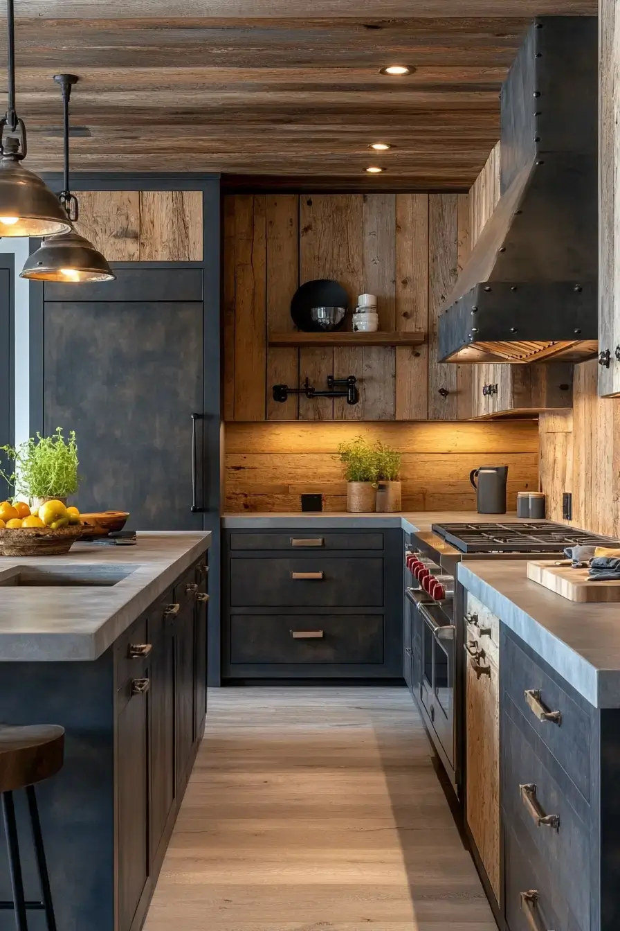 29 Rustic Kitchen Cabinets With the Kind of Grain You Can't Fake 27 rustic kitchen cabinets