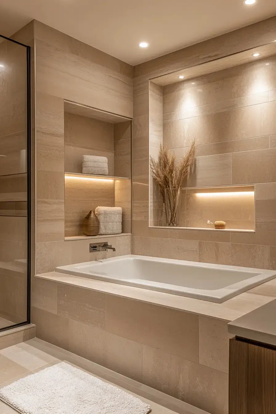 27 Beige Bathroom Looks That Stay Calm Even on Busy Mornings 28 beige bathroom ideas