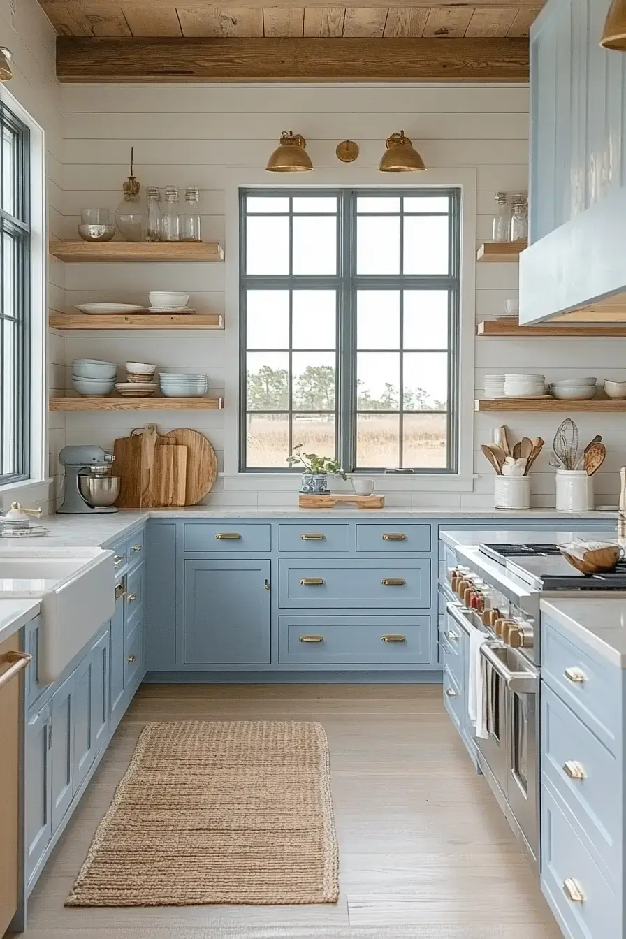 29 Modern Coastal Kitchen Ideas That Pair Marble With Driftwood 28 modern coastal kitchen