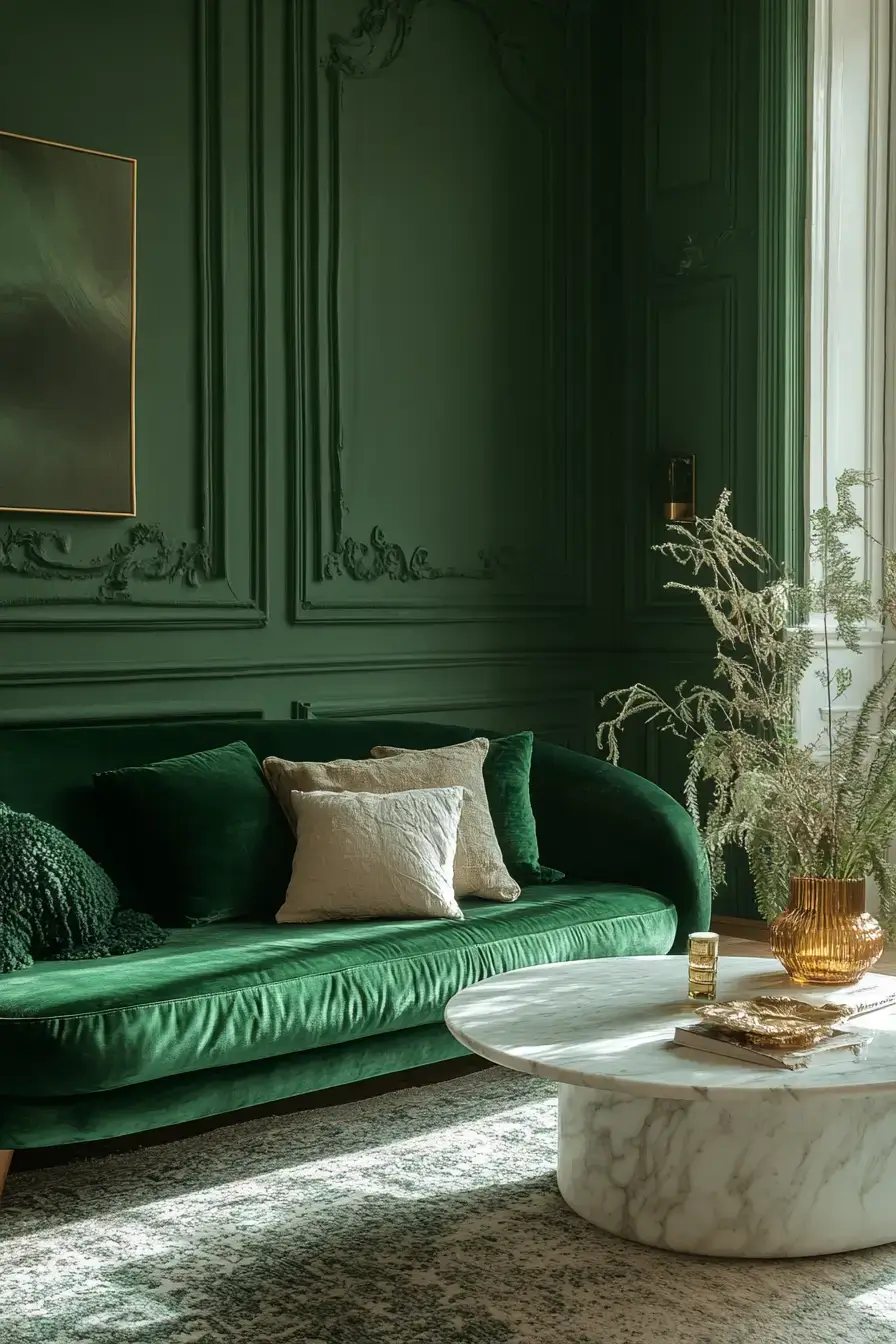 29 Emerald Green Living Room Ideas With Real Staying Power 28 emerald green living room