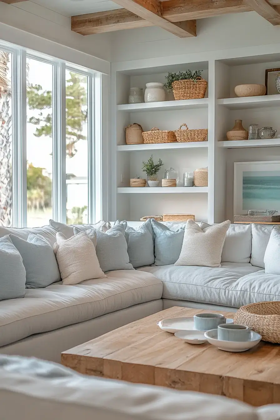 29 Coastal Casual Living Room Ideas Made for Easy Afternoons 28 coastal casual living room