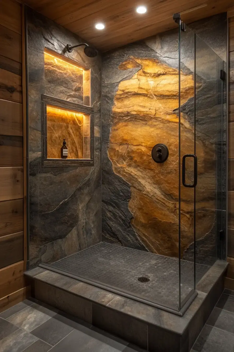 29 Rustic Walk In Shower Ideas That Feel Like a Lodge Retreat 28 rustic walk in shower ideas
