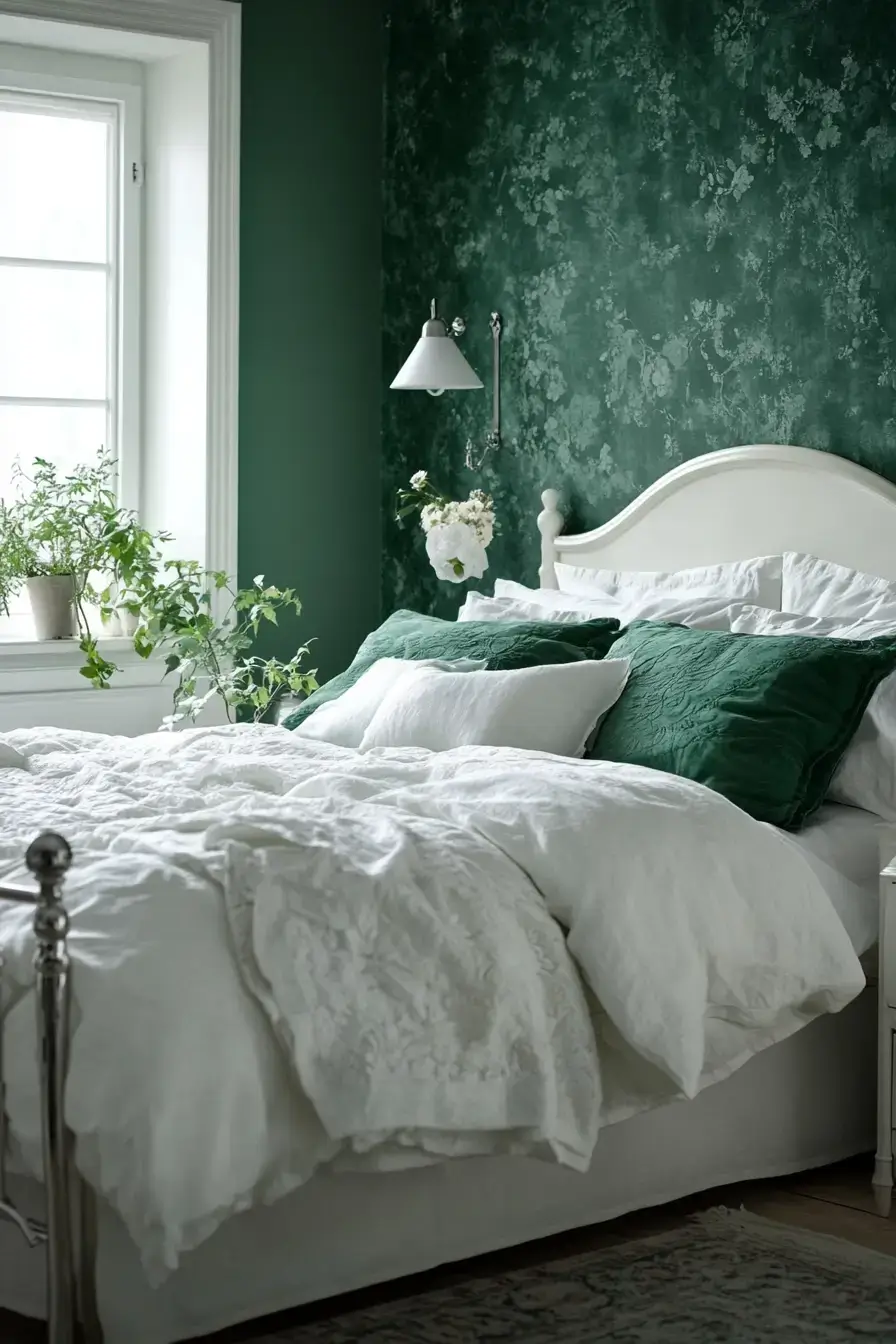 29 Emerald Green Bedroom Ideas for a Room That Wraps Around You 28 emerald green bedroom