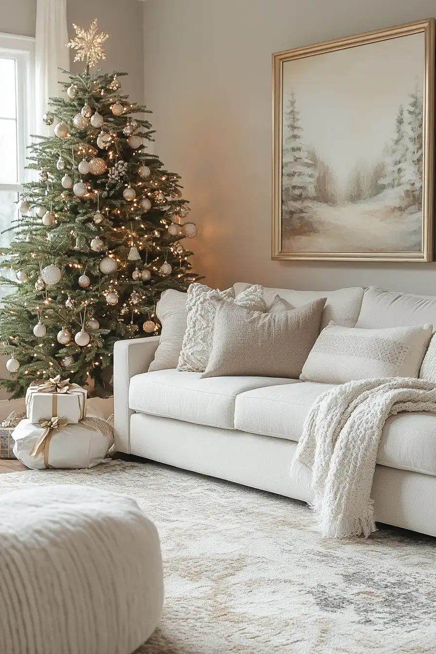 29 Christmas Living Room Setups That Feel Like a Real Holiday Evening 29 christmas living room