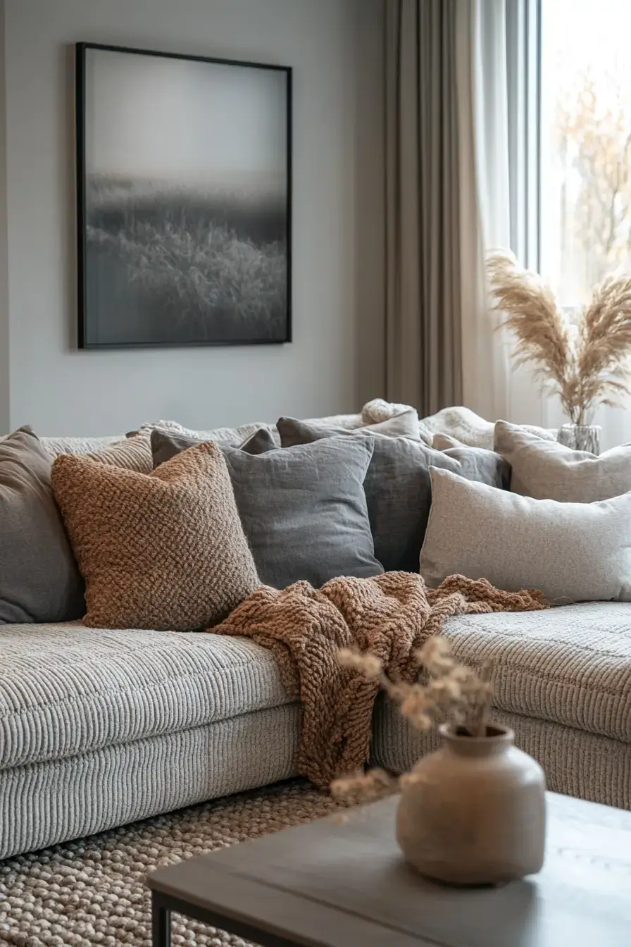 25 Grey and Beige Living Room Mixes That Actually Stay Warm 29 grey and beige living room