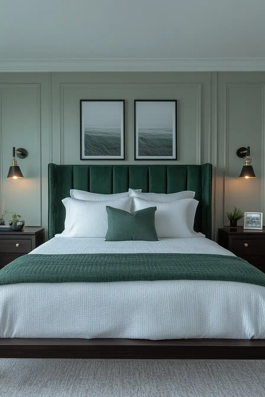 29 Emerald Green Bedroom Ideas for a Room That Wraps Around You 3 emerald green bedroom