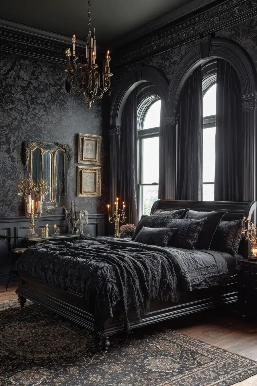 29 Black Themed Bedroom Ideas That Read Cozy, Not Cold 3 black themed bedroom