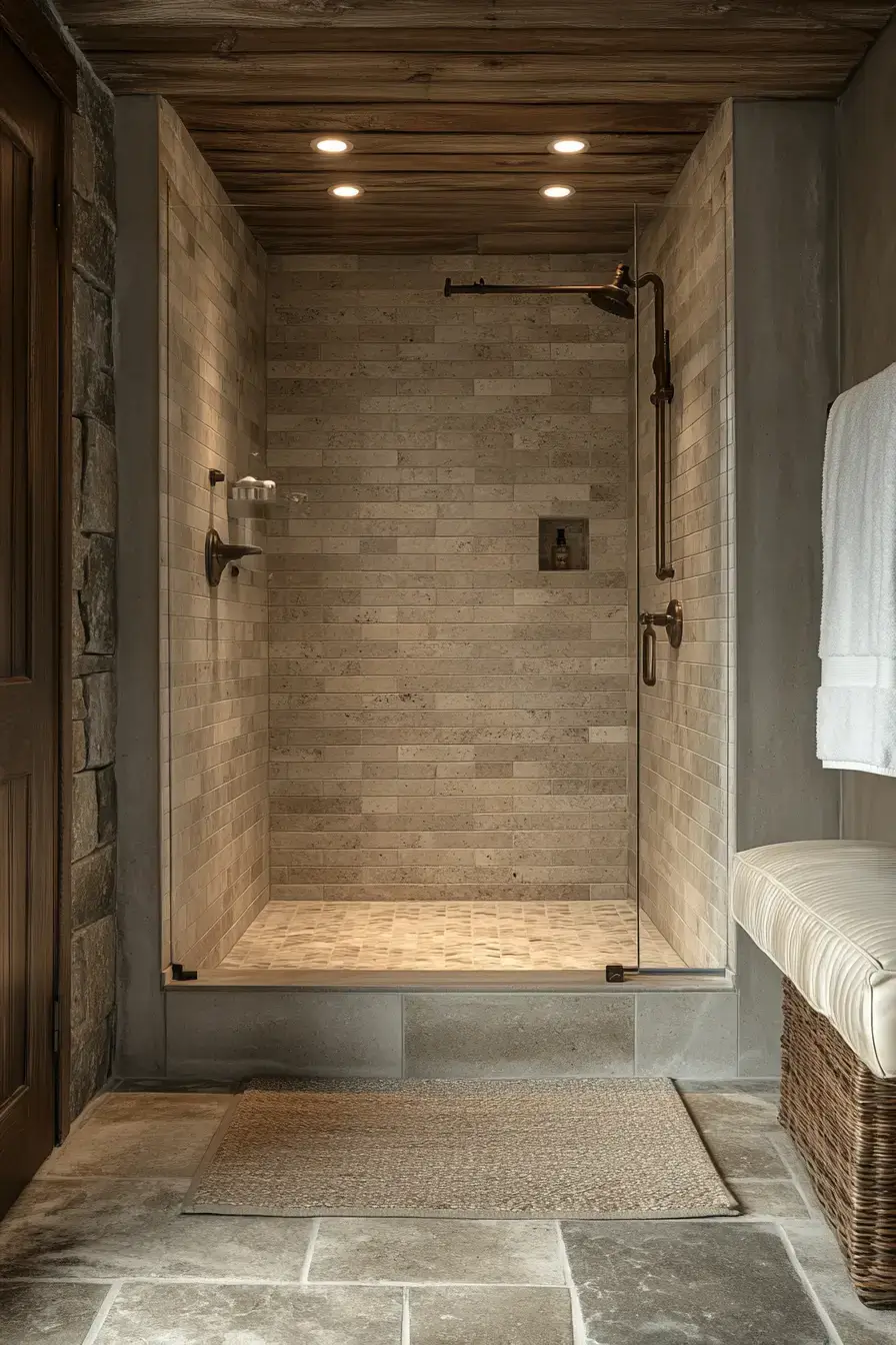 29 Rustic Walk In Shower Ideas That Feel Like a Lodge Retreat 3 rustic walk in shower ideas