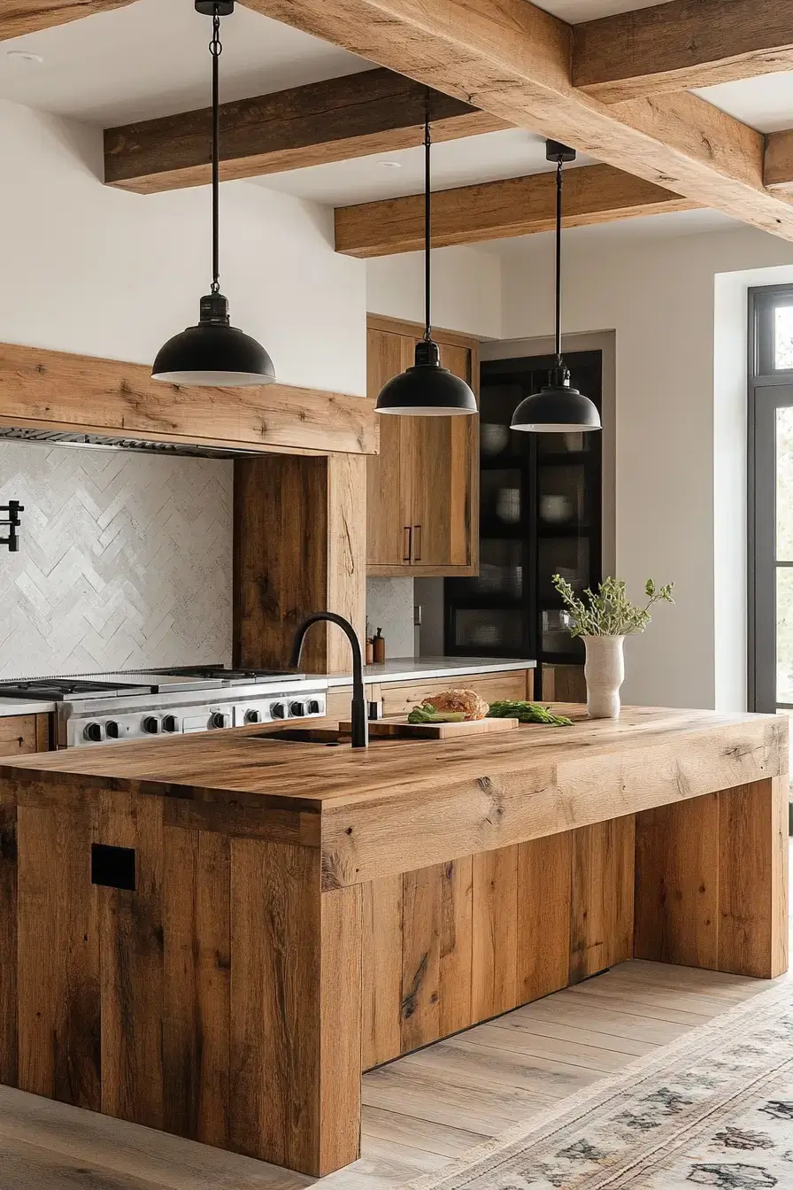 29 Rustic Kitchen Cabinets With the Kind of Grain You Can't Fake 4 rustic kitchen cabinets