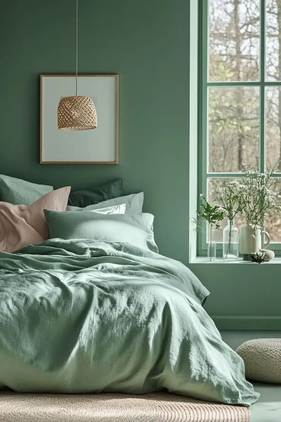 29 Emerald Green Bedroom Ideas for a Room That Wraps Around You 5 emerald green bedroom