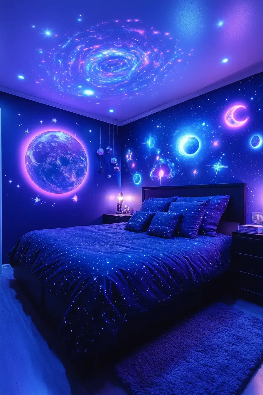 29 Space Themed Bedroom Ideas That Feel Like a Quiet Orbit 5 space themed bedroom