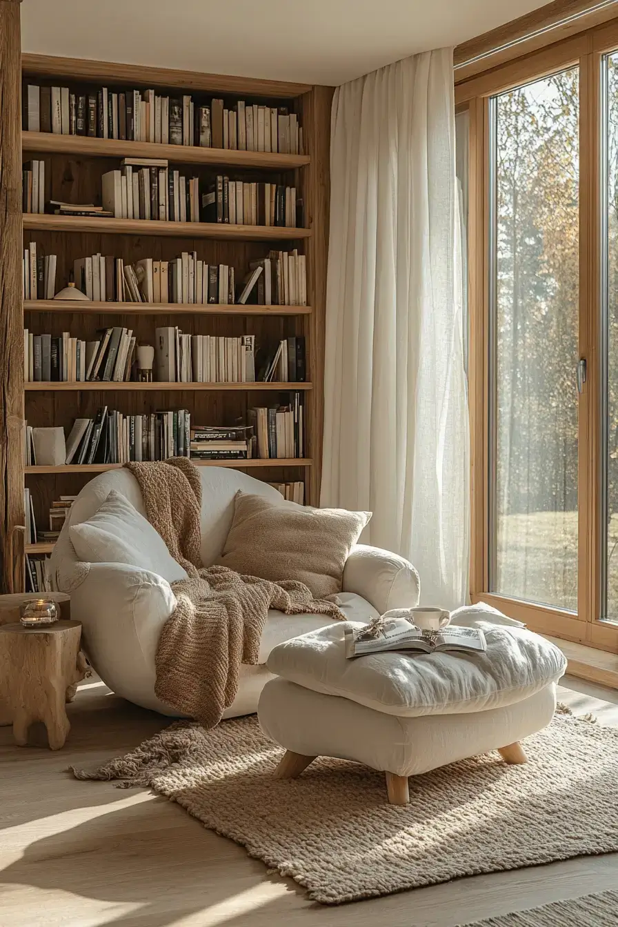 25 Cozy Home Library Corners That Make You Want to Stay Up Reading 5 cozy home library
