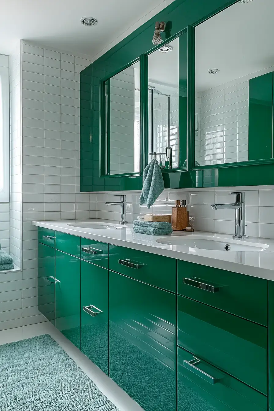 29 Emerald Green Bathroom Ideas That Make a Case for Deep Color 5 emerald green bathroom