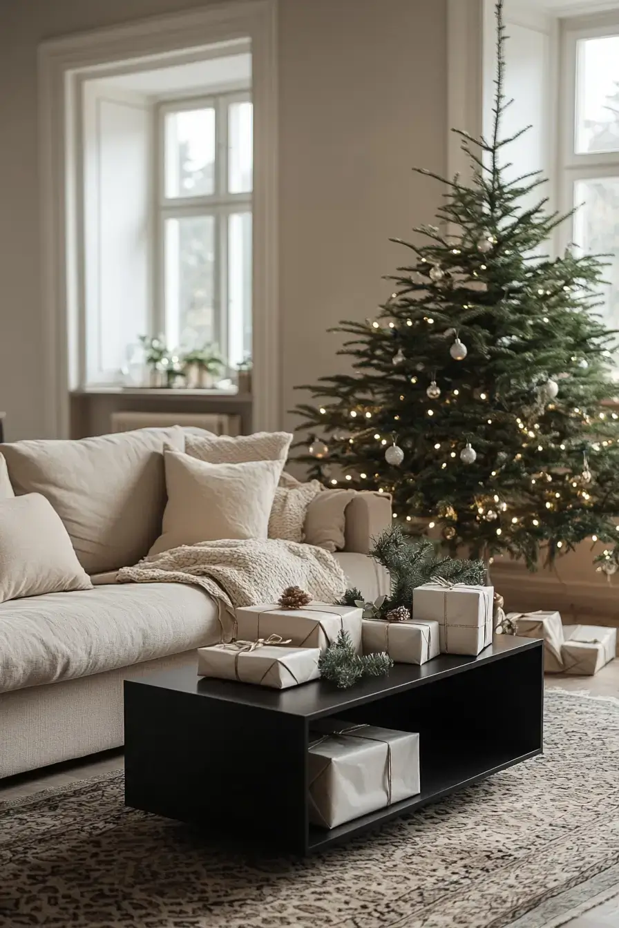 29 Christmas Living Room Setups That Feel Like a Real Holiday Evening 5 christmas living room