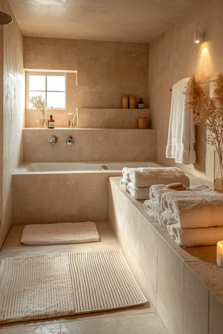 27 Beige Bathroom Looks That Stay Calm Even on Busy Mornings 5 beige bathroom ideas