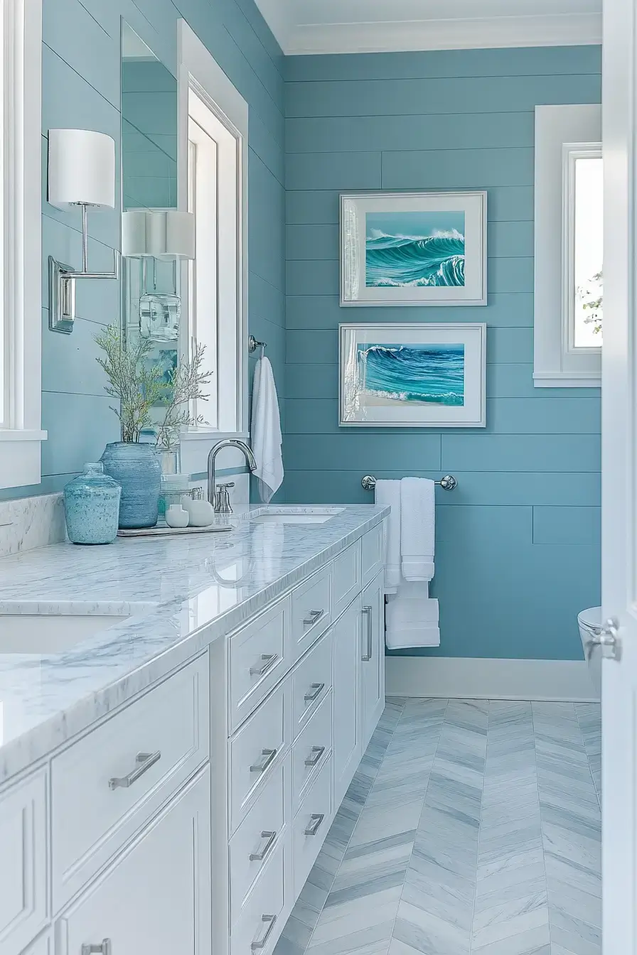 29 Modern Coastal Bathroom Ideas That Feel Spa-Calm 6 modern coastal bathroom