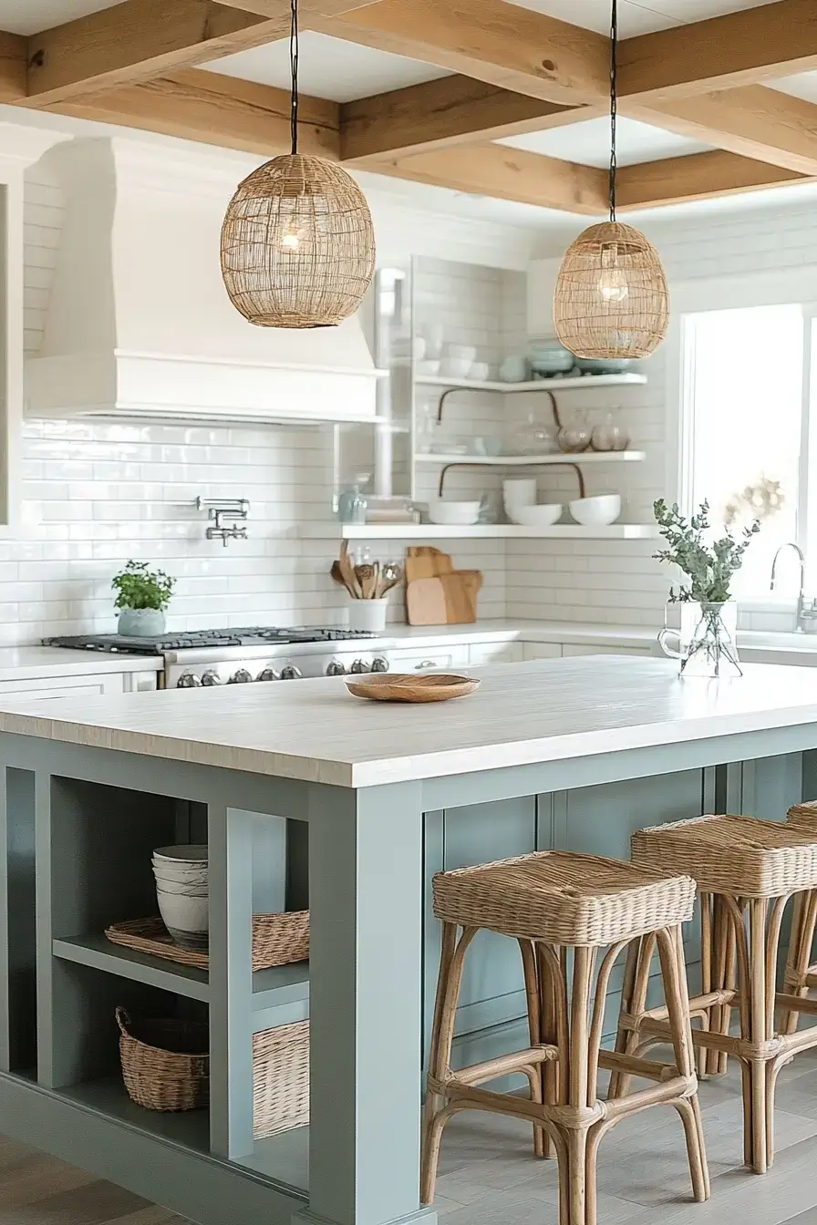 29 Coastal Kitchen Ideas That Carry the Shore Right to the Sink 6 coastal kitchen