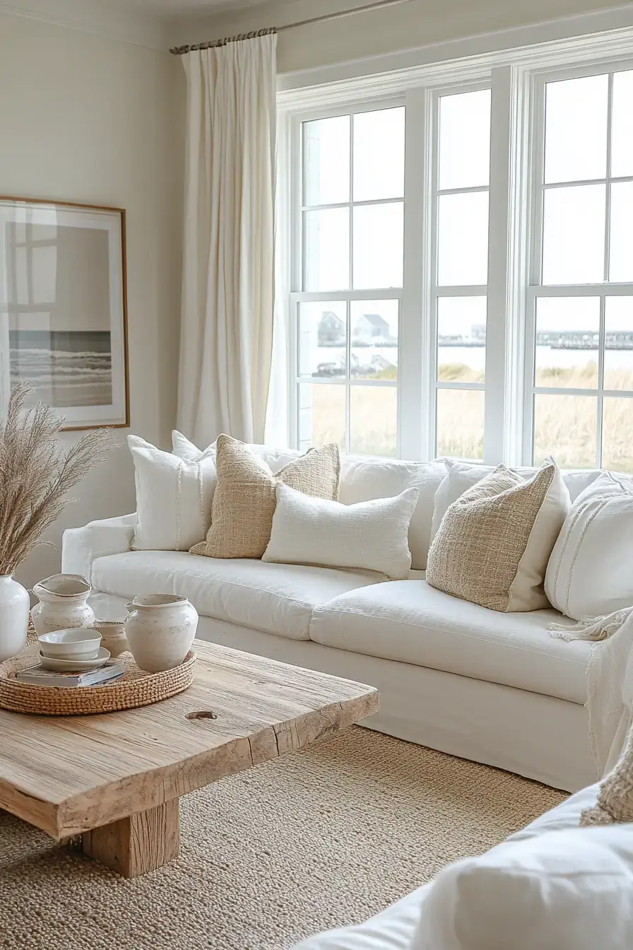 29 Coastal Casual Living Room Ideas Made for Easy Afternoons 6 coastal casual living room