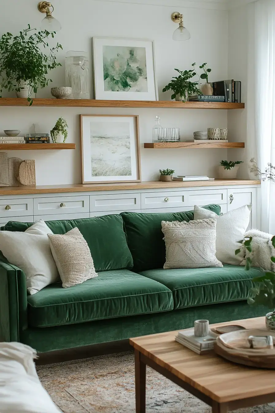 29 Emerald Green Living Room Ideas With Real Staying Power 7 emerald green living room