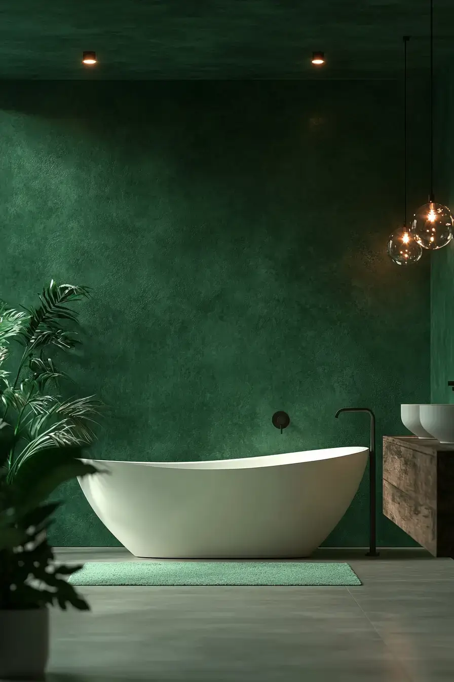 29 Emerald Green Bathroom Ideas That Make a Case for Deep Color 7 emerald green bathroom