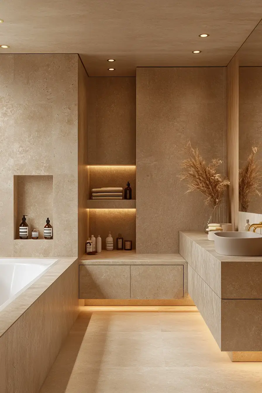 27 Beige Bathroom Looks That Stay Calm Even on Busy Mornings 7 beige bathroom ideas