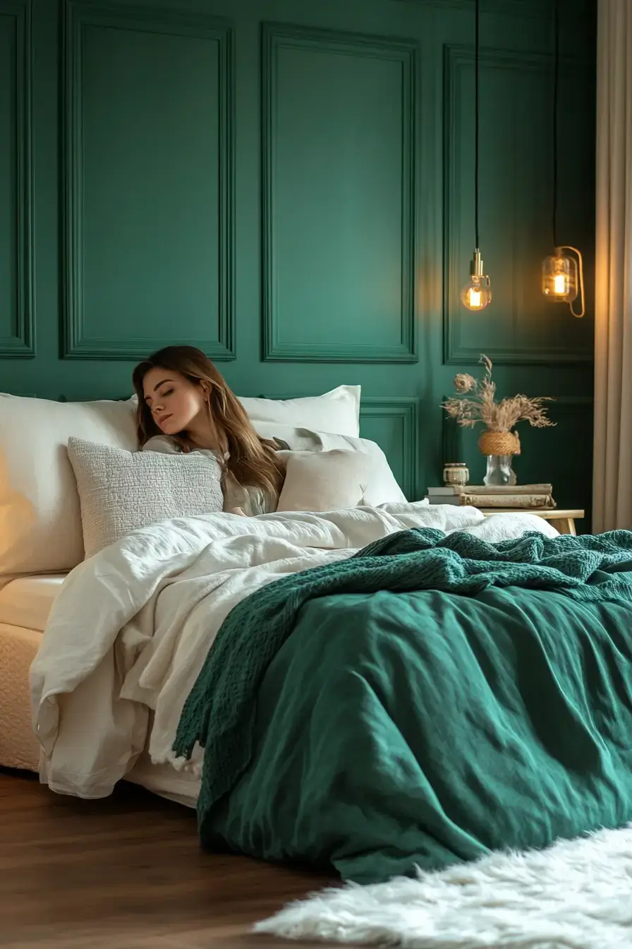 29 Emerald Green Bedroom Ideas for a Room That Wraps Around You 7 emerald green bedroom