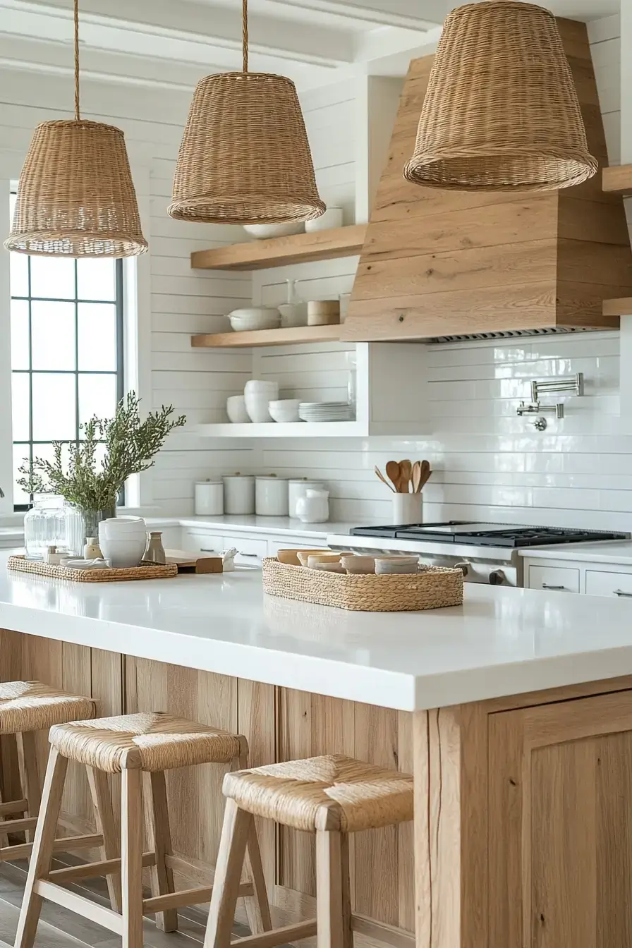 29 Modern Coastal Kitchen Ideas That Pair Marble With Driftwood 7 modern coastal kitchen