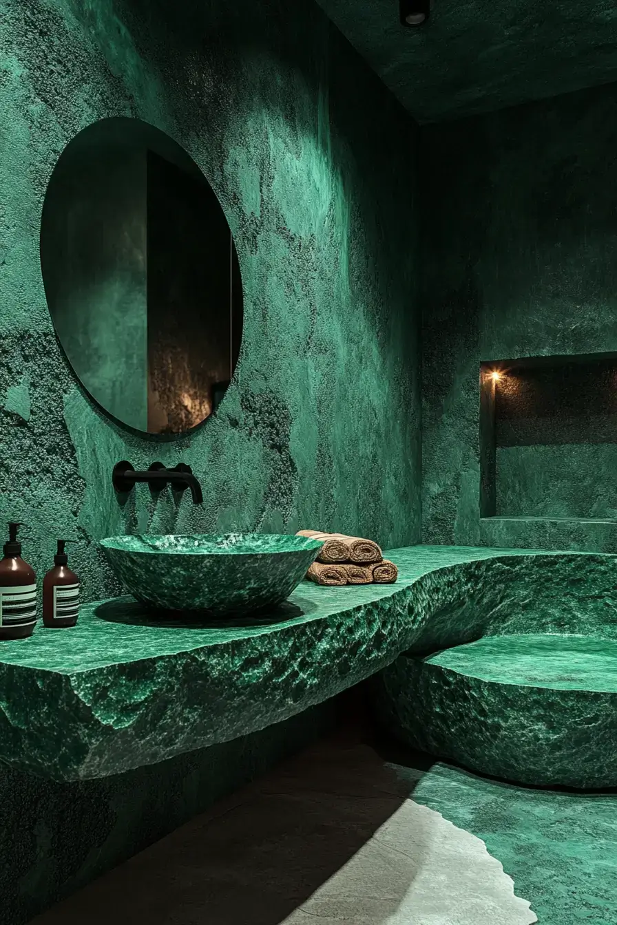 29 Emerald Green Bathroom Ideas That Make a Case for Deep Color 8 emerald green bathroom