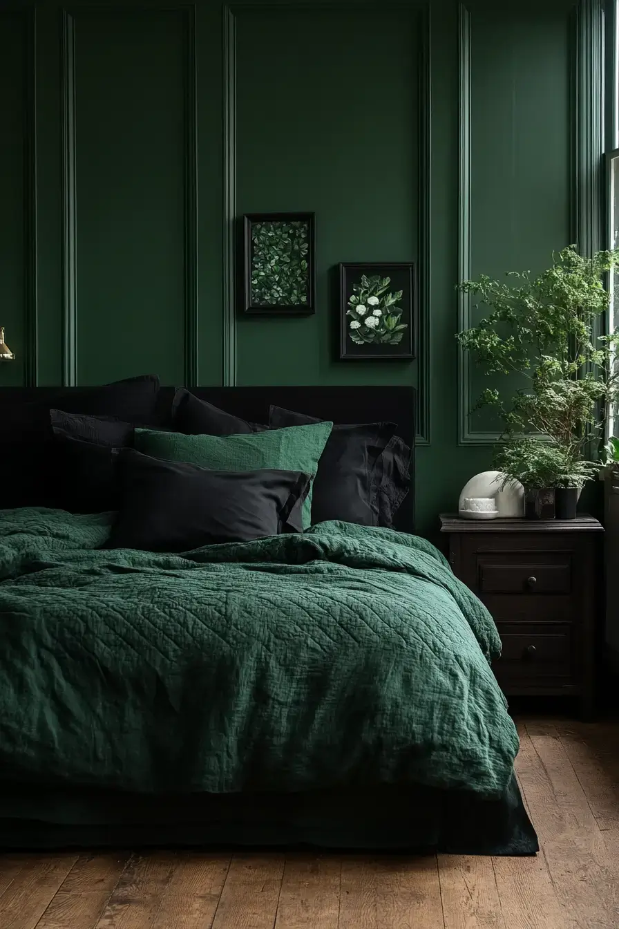 29 Emerald Green Bedroom Ideas for a Room That Wraps Around You 8 emerald green bedroom