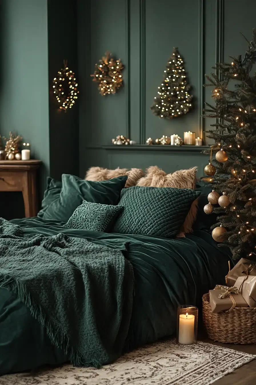 31 Christmas Bedroom Ideas That Feel Warm Without the Glitter Overload 8 christmas bedroom