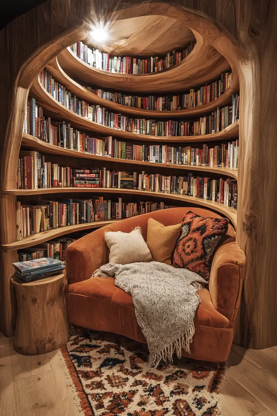 25 Cozy Home Library Corners That Make You Want to Stay Up Reading 8 cozy home library