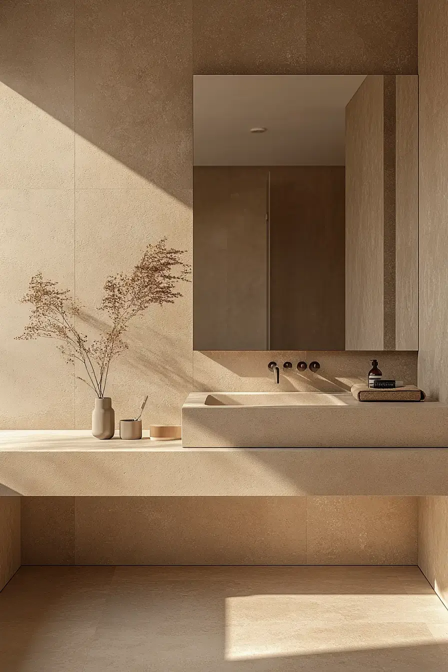 27 Beige Bathroom Looks That Stay Calm Even on Busy Mornings 9 beige bathroom ideas