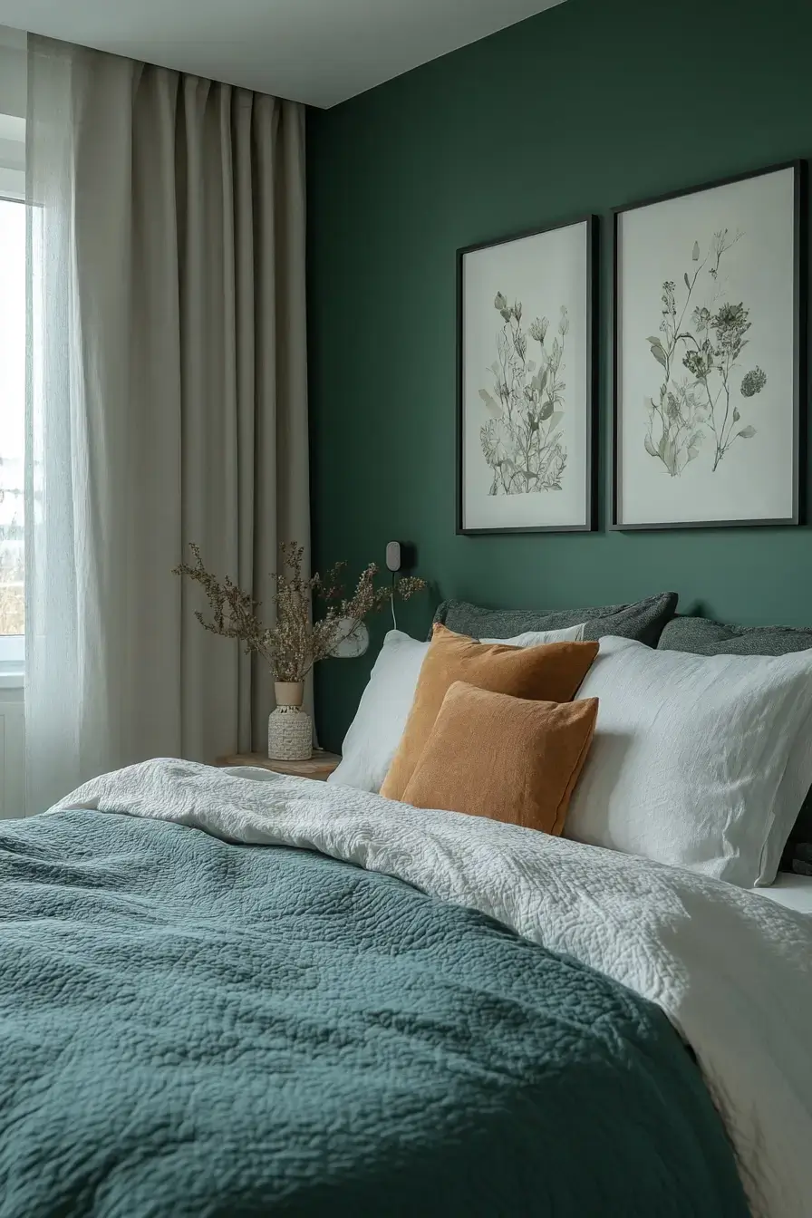 29 Emerald Green Bedroom Ideas for a Room That Wraps Around You 9 emerald green bedroom