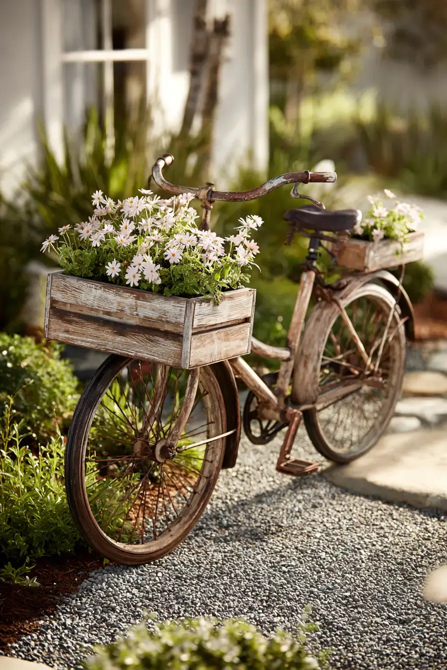 29 Bicycle Yard Decor Ideas for a Front Garden With Character 1