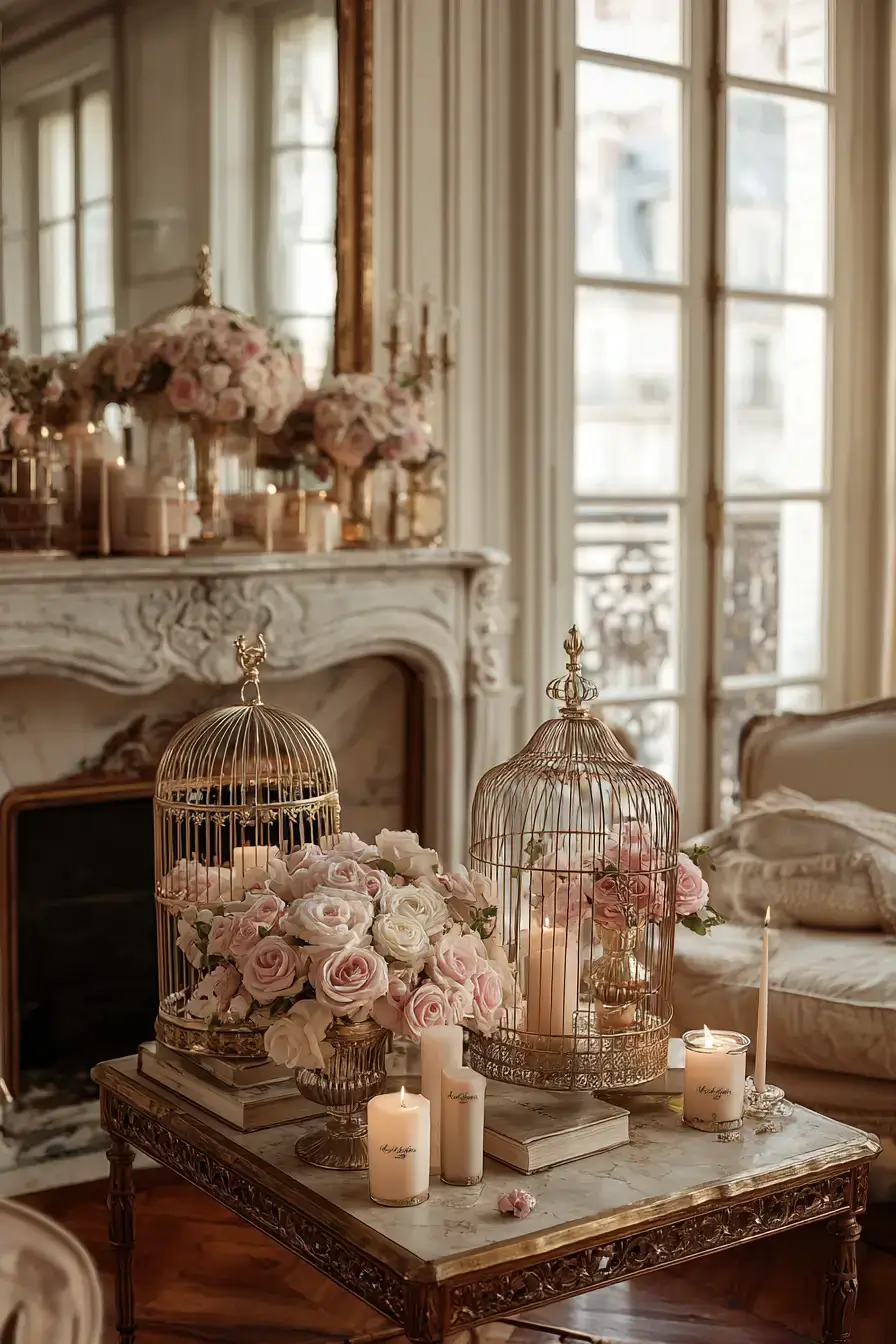 29 Vintage Birdcage Decor Ideas for a Cottage Corner 1
