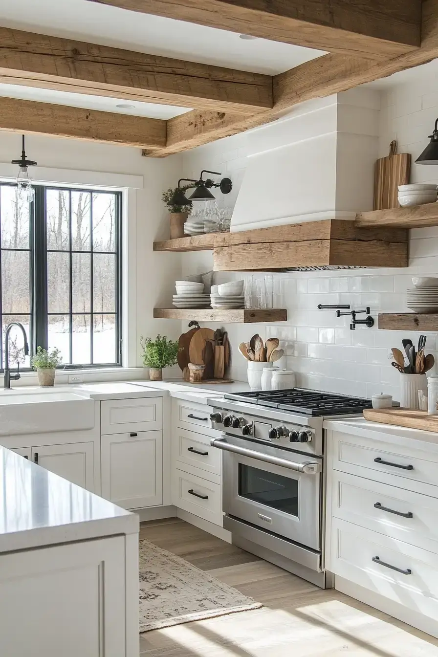 29 Farmhouse Kitchen With White Cabinets Ideas That Stay Honest 1