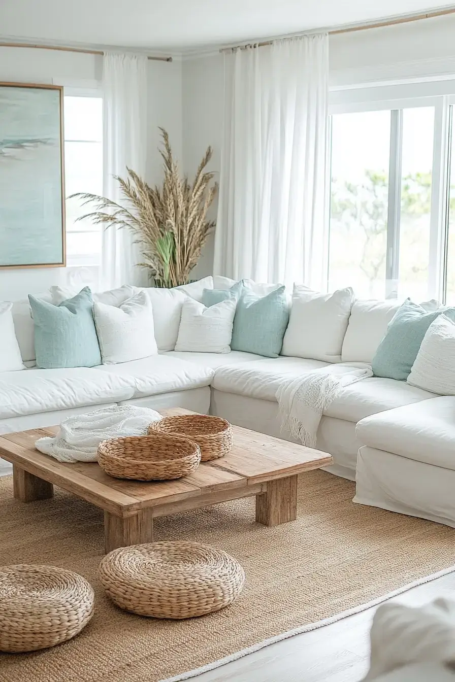 29 Beachy Living Room Ideas for an Open, Airy Space 1