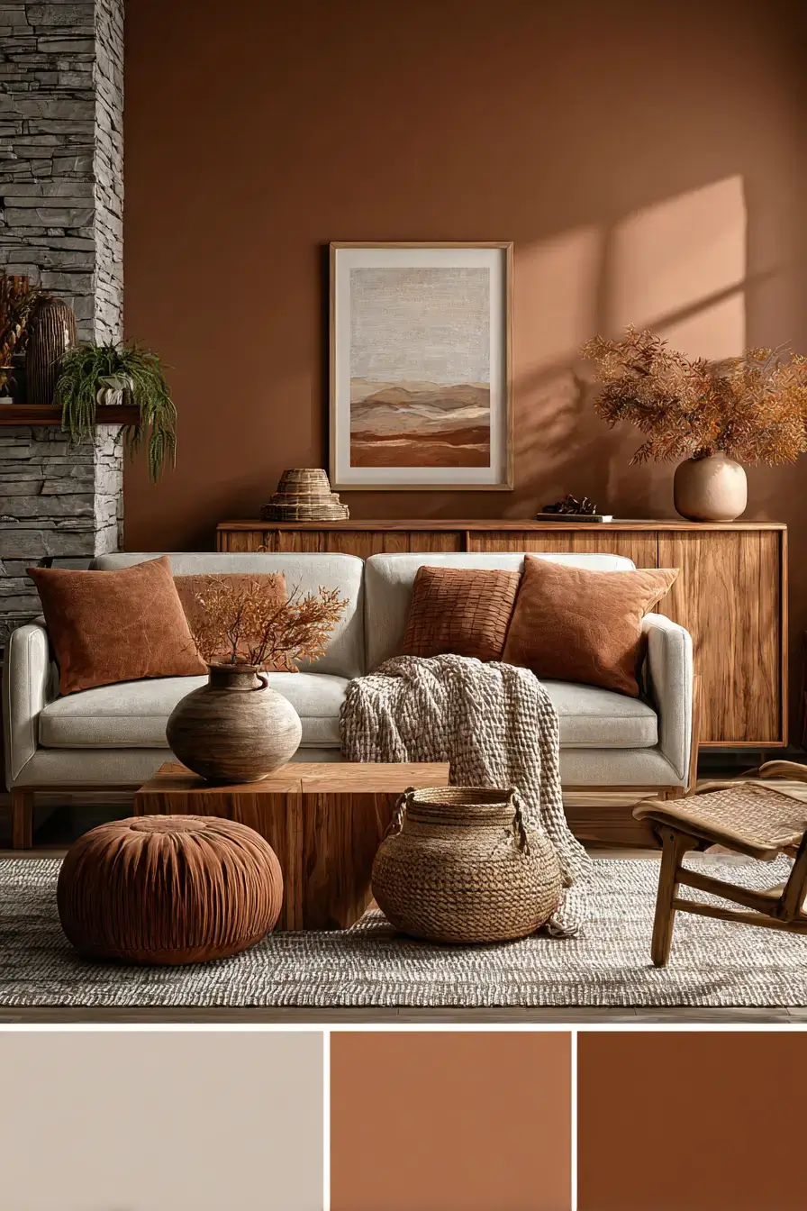 29 Warm Earthy Living Room Ideas Grounded in Real Materials 10